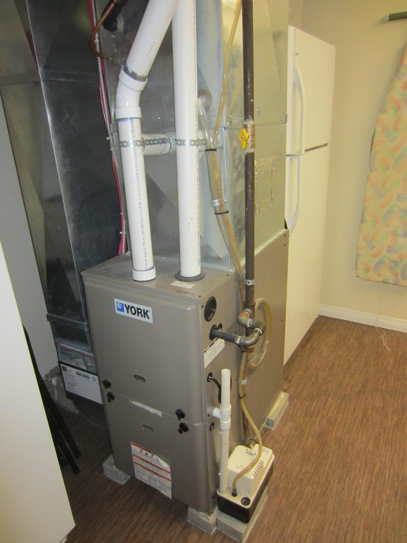 Central furnace and return ductwork on a Hands-Off stop